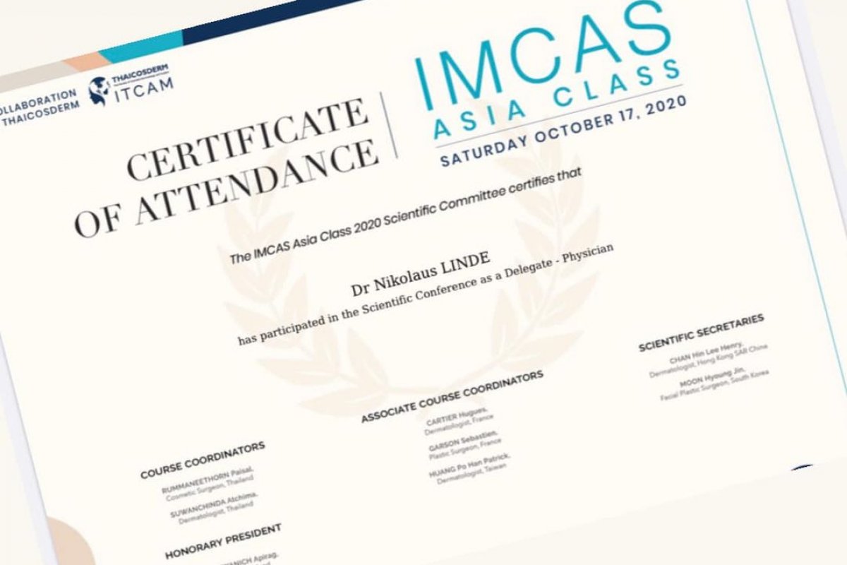 Weiterbildung an der eintägigen IMCAS Asia Class 2020